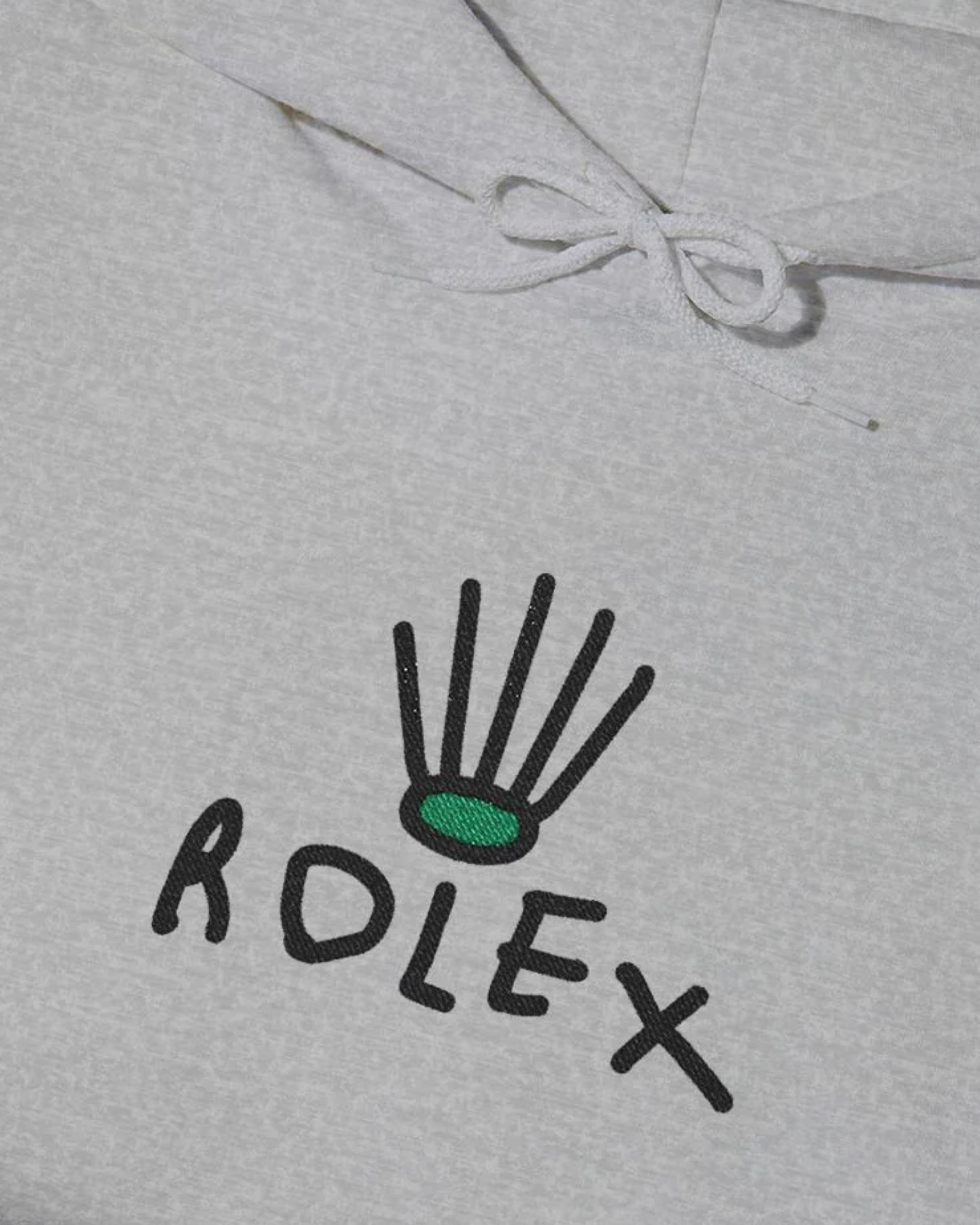Hand-Drawn Rolex Logo Hoodie — Embroidered